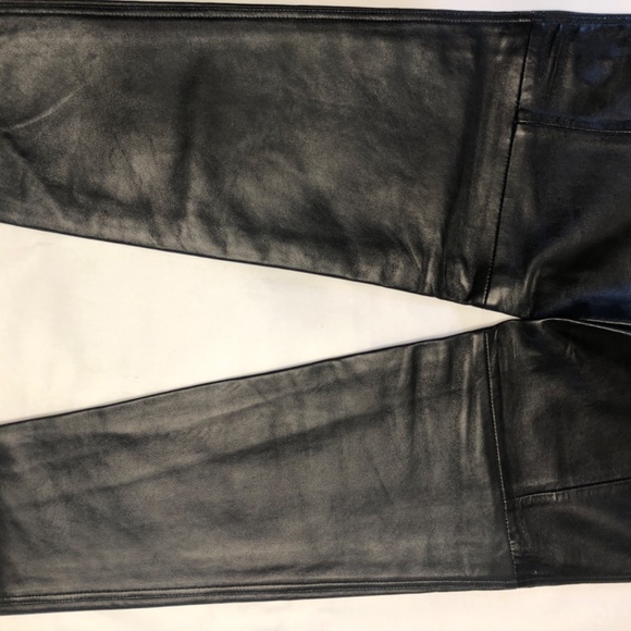 Luxe Black Leather Pants, Hugo Buscati Collection - Picture 5 of 12